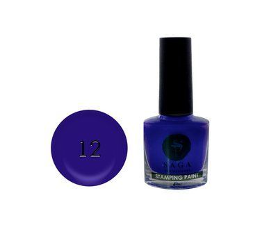 Лак-фарба для стемпінгу SAGA Stamping Paint №12 синій, 8 мл 35442 фото
