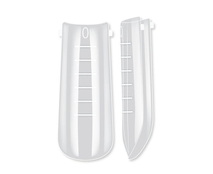 Багаторазові верхні форми для нарощування PNB Dual Nail Forms Square Квадрат, 120 шт 76933 фото