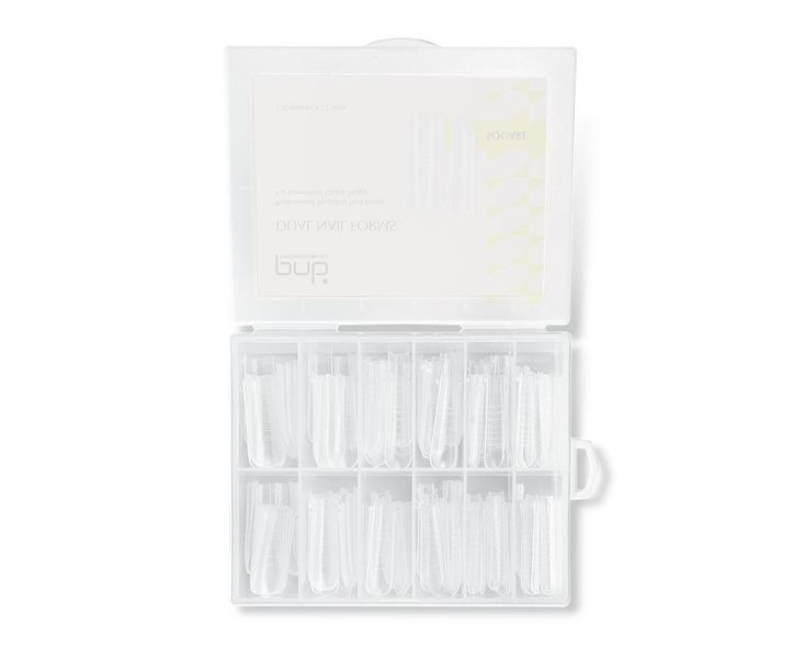 Багаторазові верхні форми для нарощування PNB Dual Nail Forms Square Квадрат, 120 шт 76933 фото