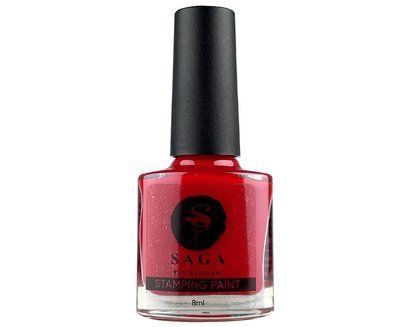 Лак-фарба для стемпінгу Saga Professional Stamping Paint №28 маковий, 8 мл 76750 фото