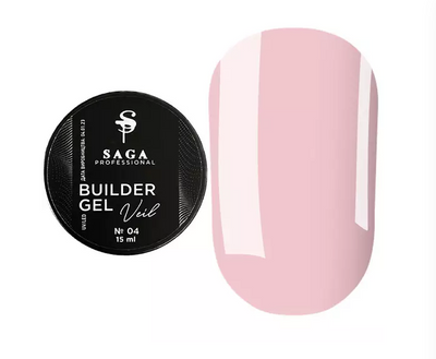 Гель для нарощування SAGA Builder Gel Veil №4 Rose Pink 15 мл 64734 фото