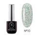 Світловідбивний топ без липкого шару SAGA Professional Top Crush №10 (із зеленими блискітками) 9 мл 4352 фото 1