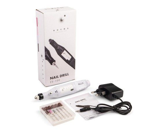Портативный фрезер-ручка для маникюра BUCOS ZS-100 9 Вт 20000 об/мин. белый 42594 фото